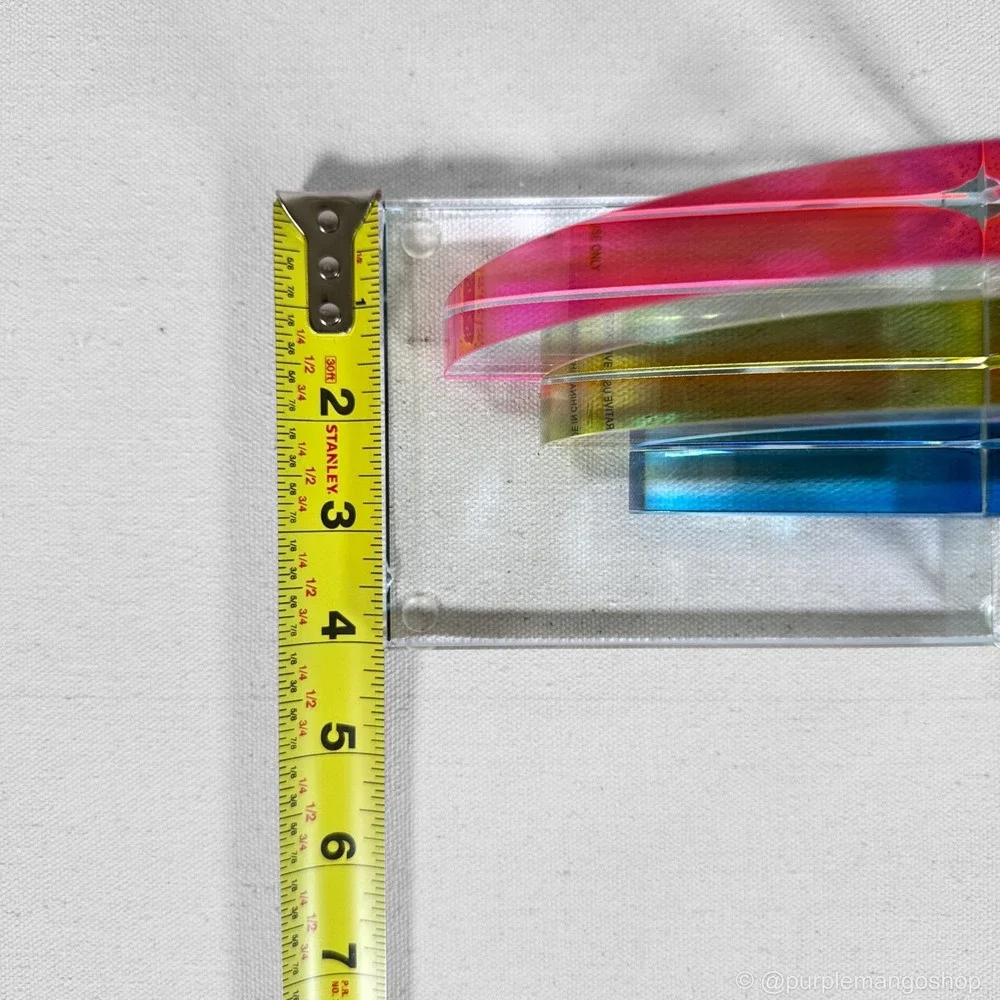 NWOT MAX STUDIO Single Glass Rainbow Bookend Modern Sculptural Decor‎ | *READ*